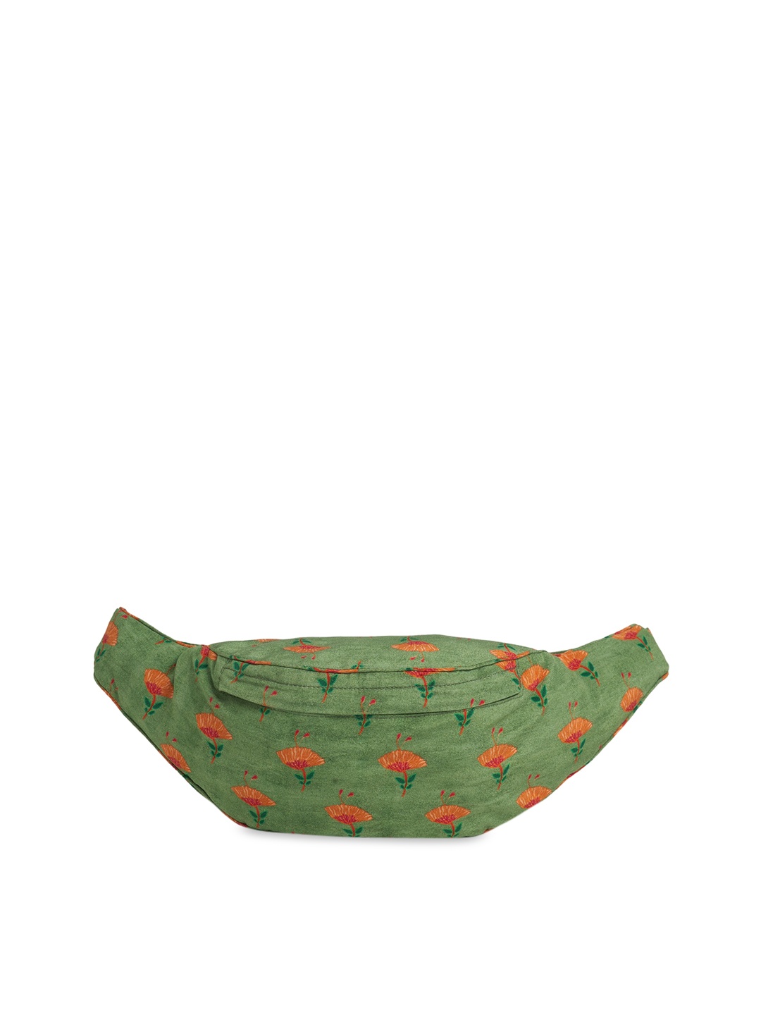 

Masaba Women Green & Orange Floral Printed Waist Pouch