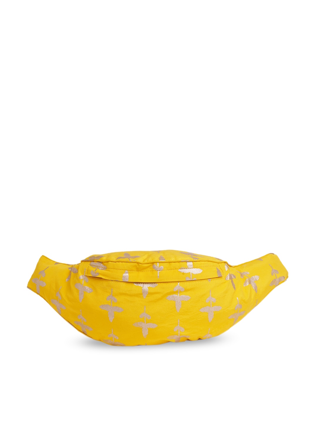 

Masaba Women Yellow & Silver-Coloured Foil Printed Waist Pouch
