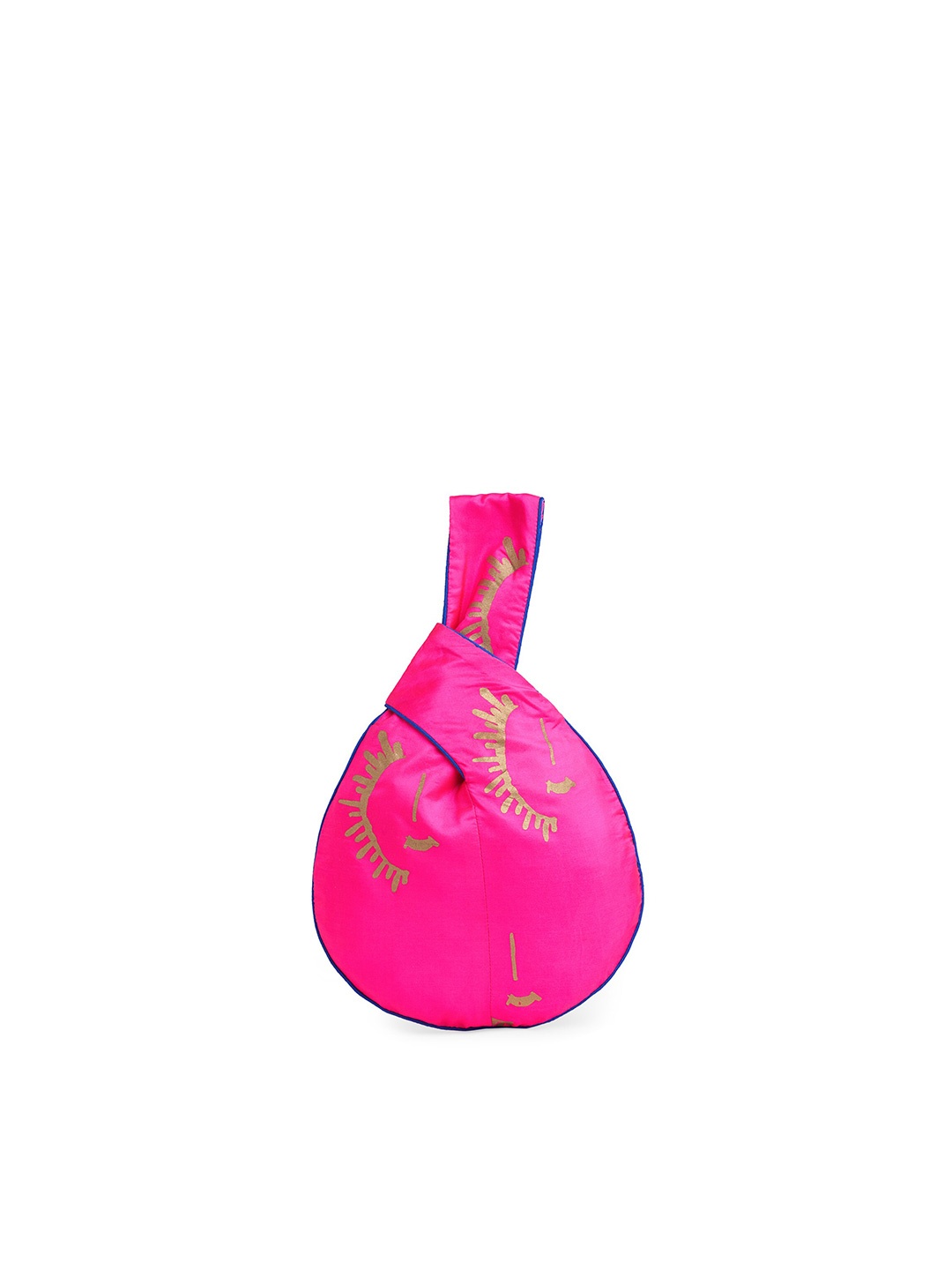 

Masaba Pink & Gold-Toned Embellished Potli Clutch