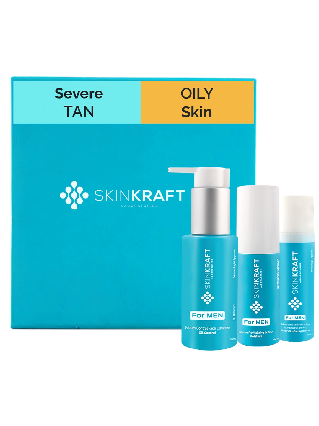 

SKINKRAFT Men Transparent Customized Skincare Kit - Severe Tan For Oily Skin
