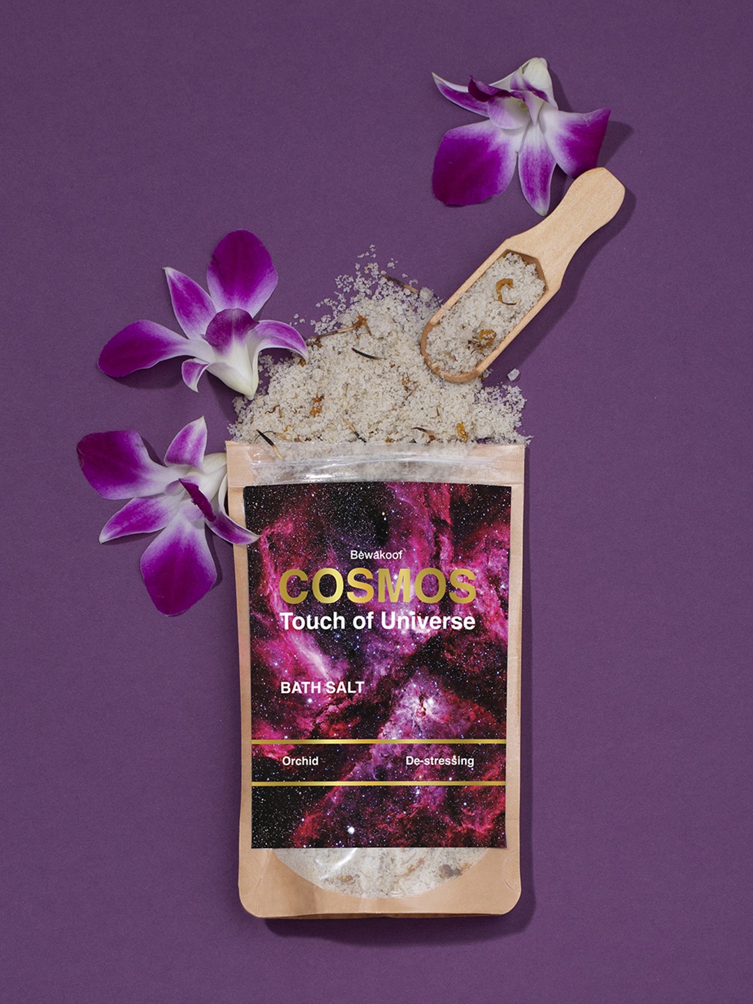 

BEWAKOOF COSMOS Unisex Touch of Universe Bath Salt - Orchid 100 gm, White