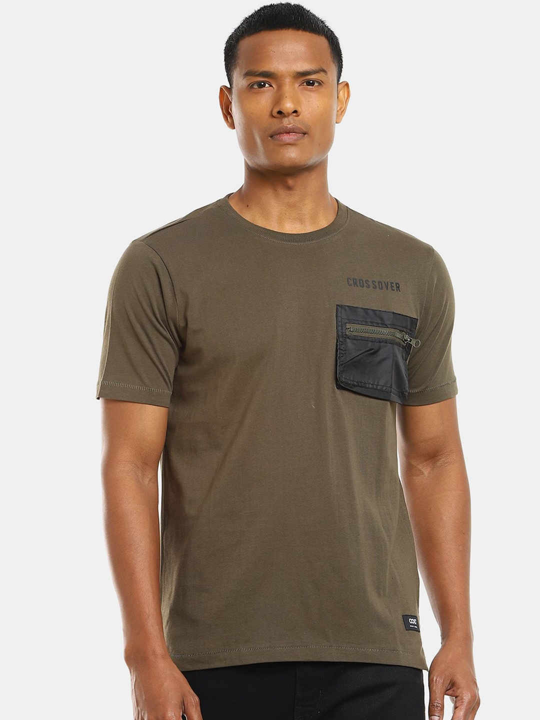 

Colt Men Olive Green Cotton T-shirt