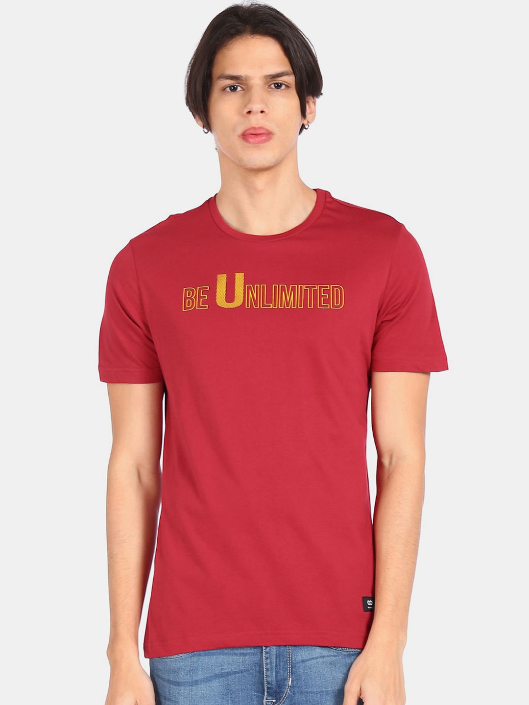 

Colt Men Red Printed Cotton T-shirt