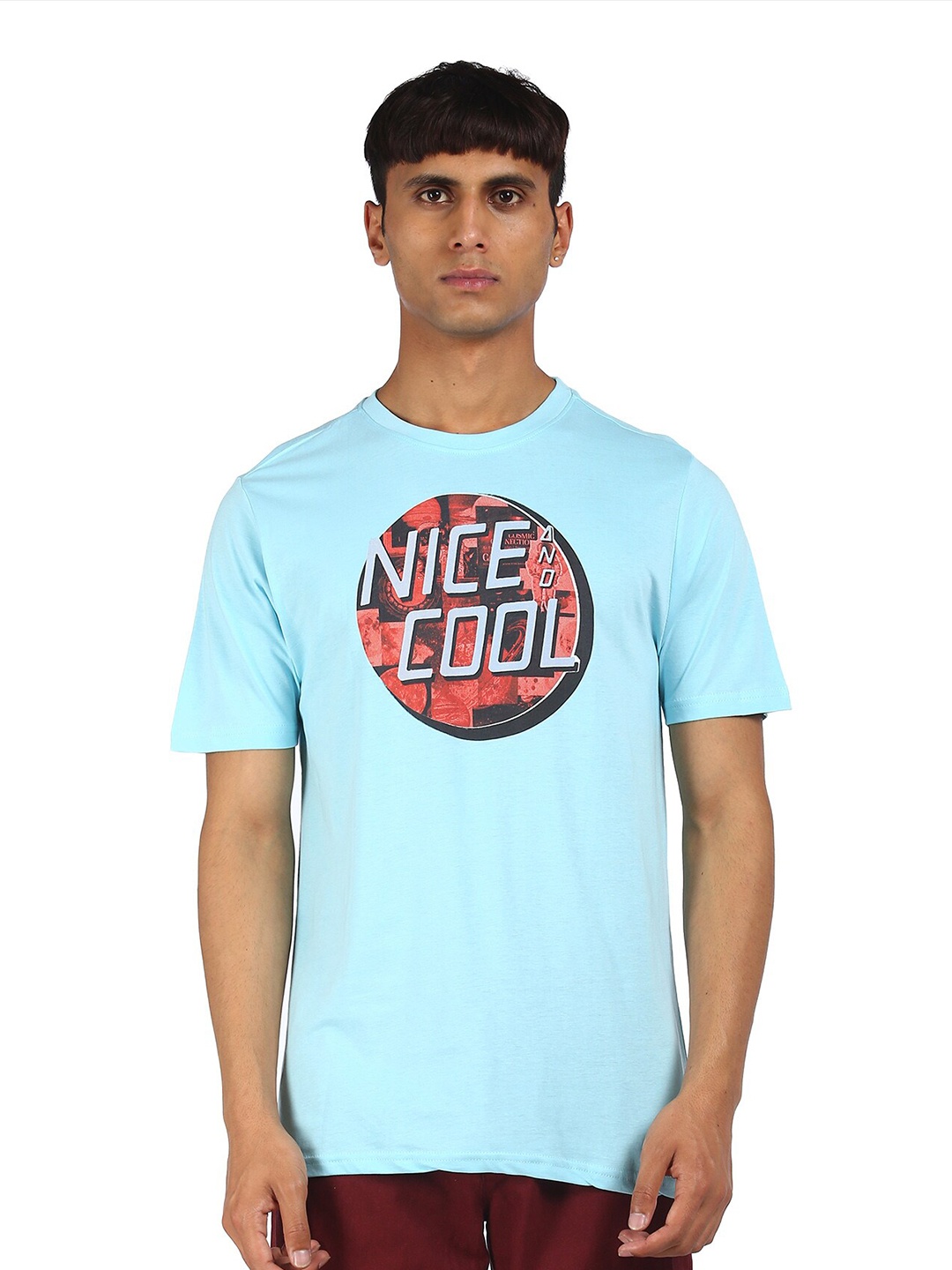 

Colt Men Blue Typography Printed T-shirt