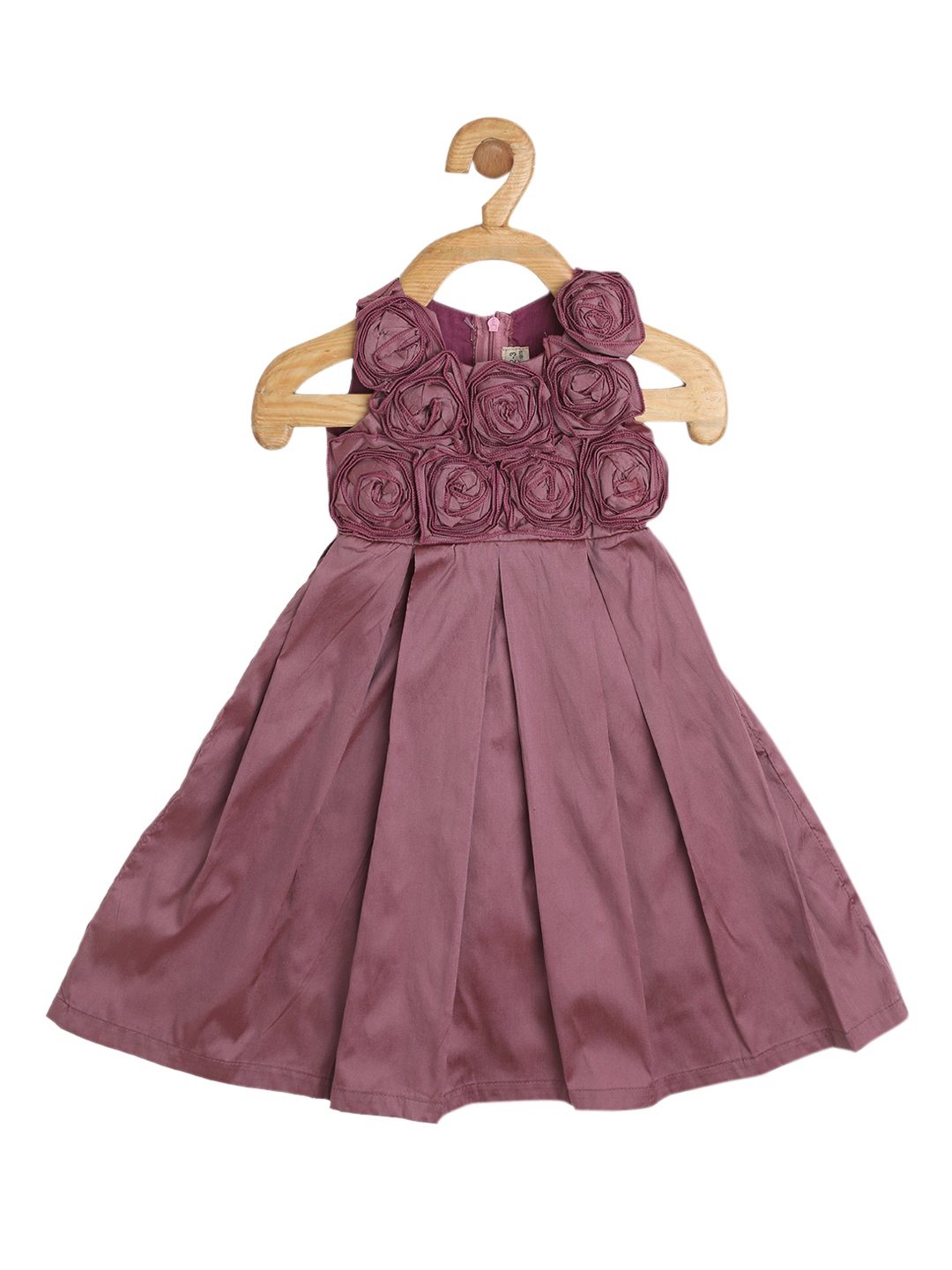 

PICCOLO Girls Purple Rose Embellished Cotton Dress