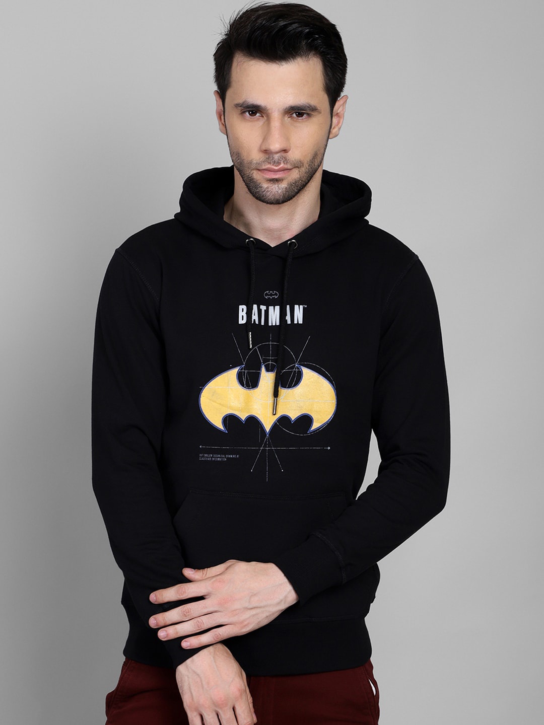 

Free Authority Men Black Batman Printed Cotton Sweatshirt