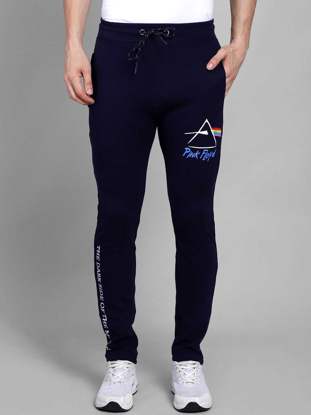 

Free Authority Men Navy Blue Pink Floyd Printed Relaxed Fit Joggers