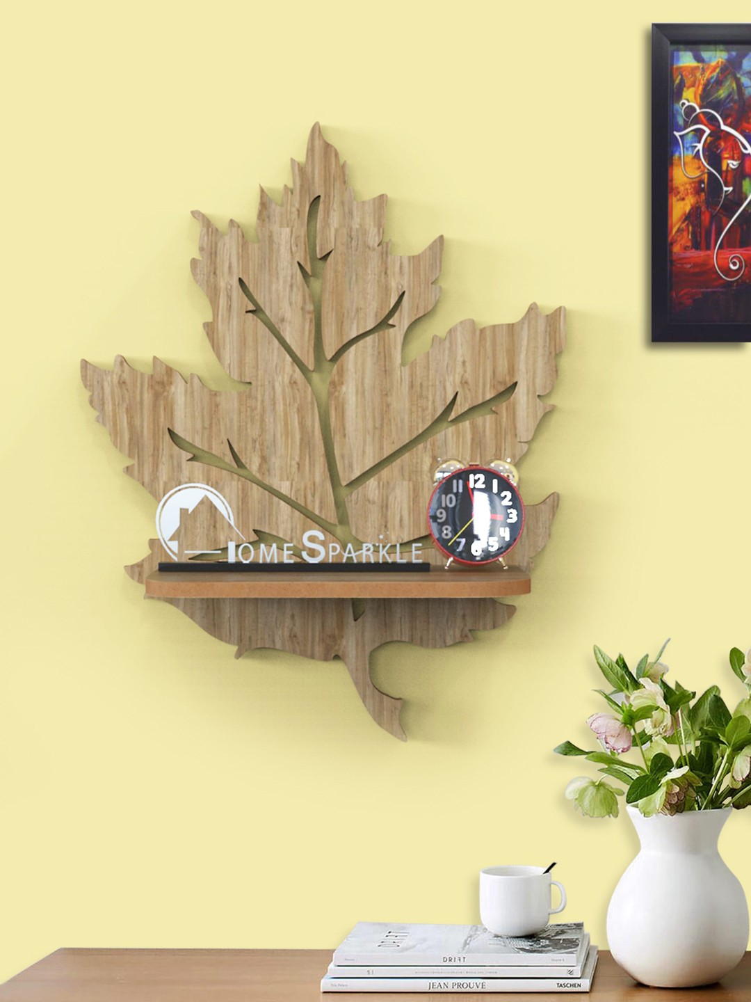 

Home Sparkle Brown MDF Basic Wall Shelf