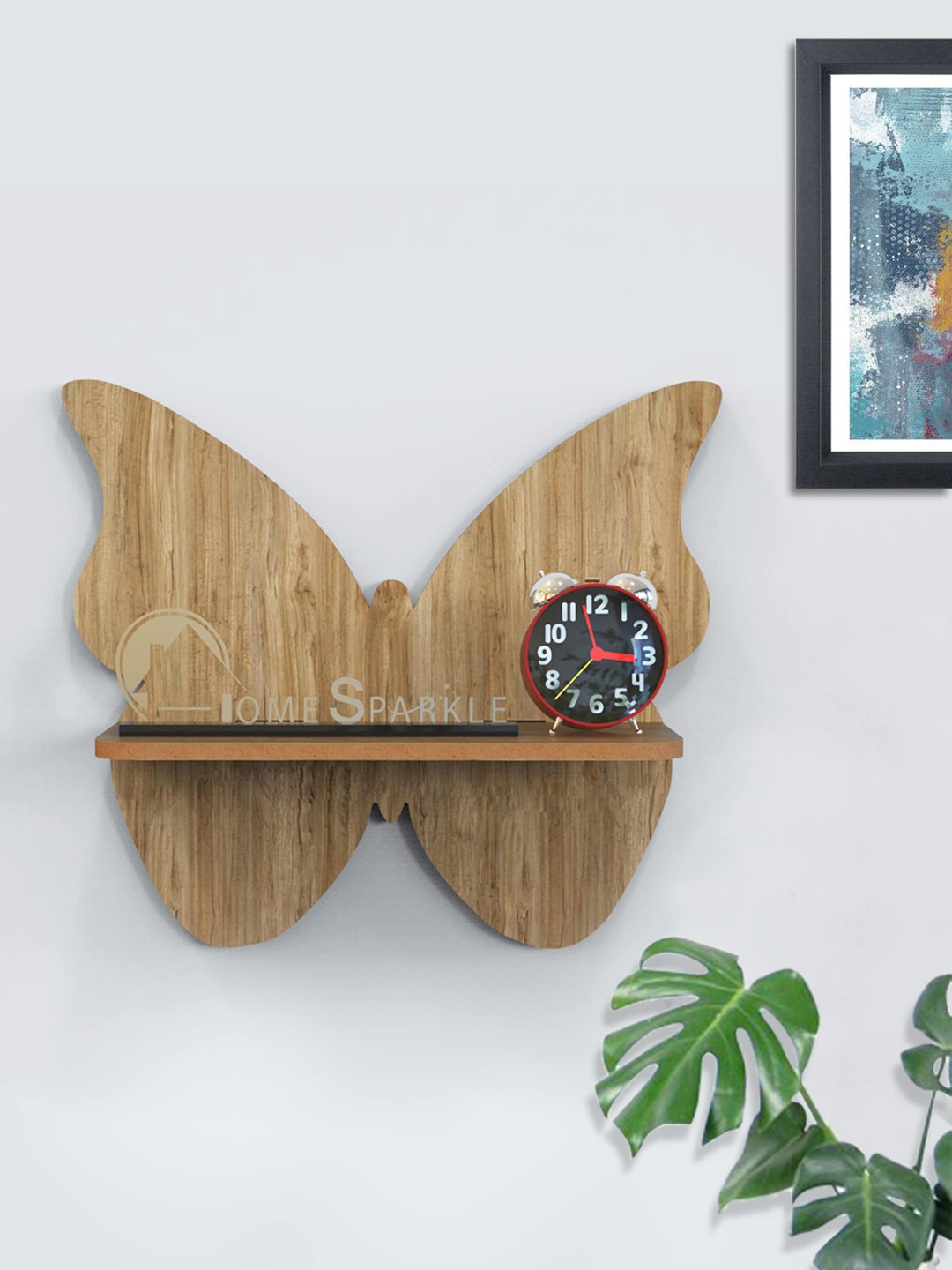 

Home Sparkle Brown MDF Basic Wall Shelf