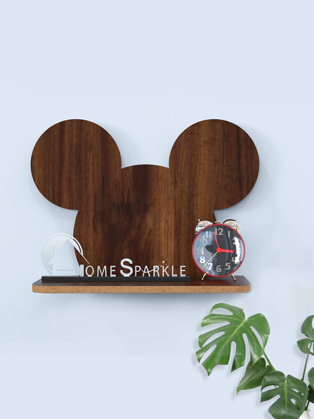 

Home Sparkle Brown MDF Basic Wall Shelf