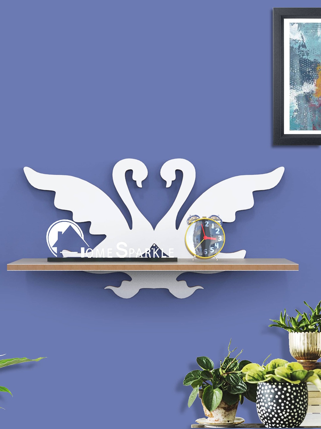 

Home Sparkle White MDF Basic Wall Shelf