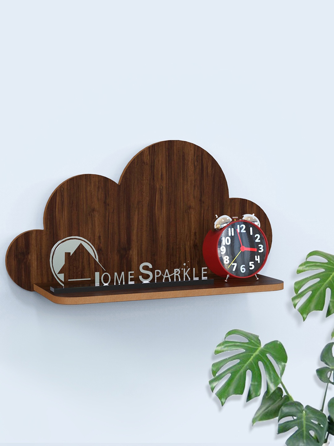 

Home Sparkle Brown MDF Basic Wall Shelf