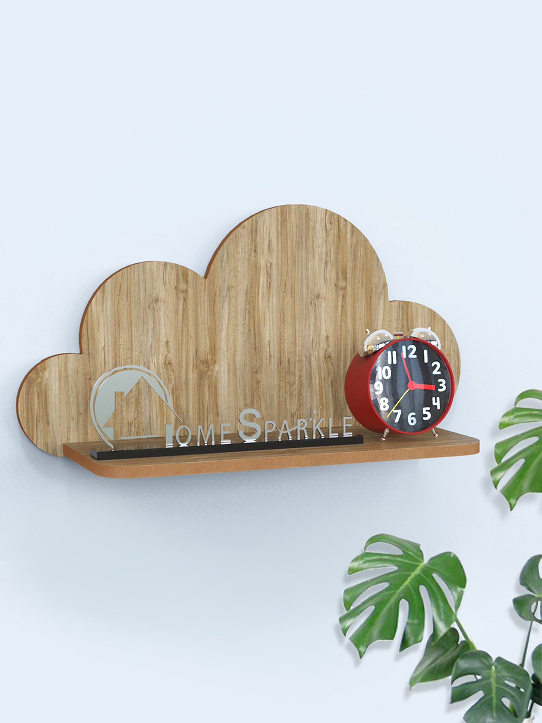 

Home Sparkle Brown MDF Basic Wall Shelf