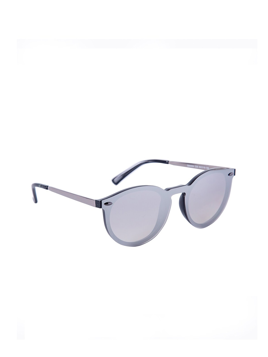 

GIO COLLECTION Unisex Grey Lens & Black Oval Sunglasses with UV Protected Lens