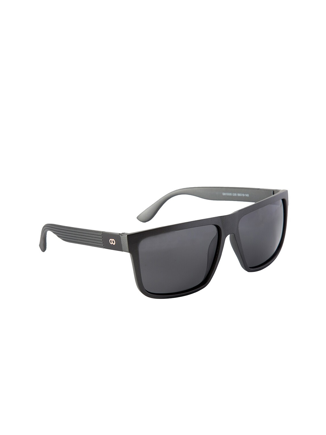 

GIO COLLECTION Men Grey Lens & Black Wayfarer Sunglasses - GM10005C05-Grey