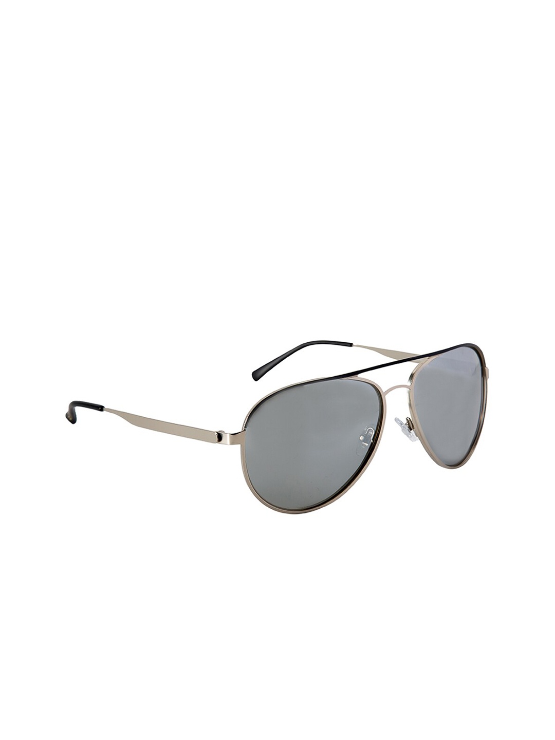 

GIO COLLECTION Men Grey Lens & Silver-Toned Aviator Sunglasses with UV Protected Lens