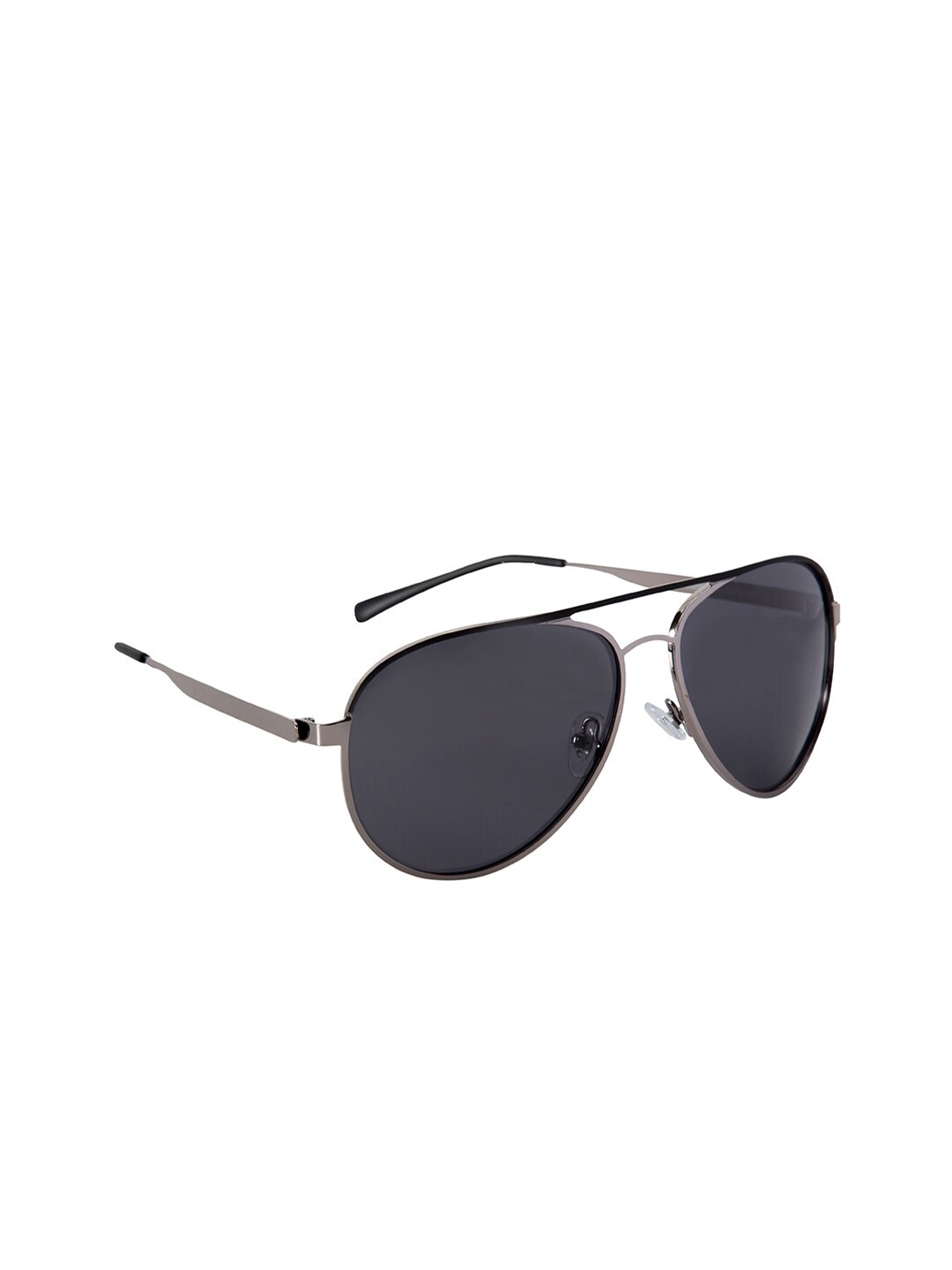 

GIO COLLECTION Men Grey Lens & Gunmetal-Toned Full Rim Aviator Sunglasses GM20633C02-Grey