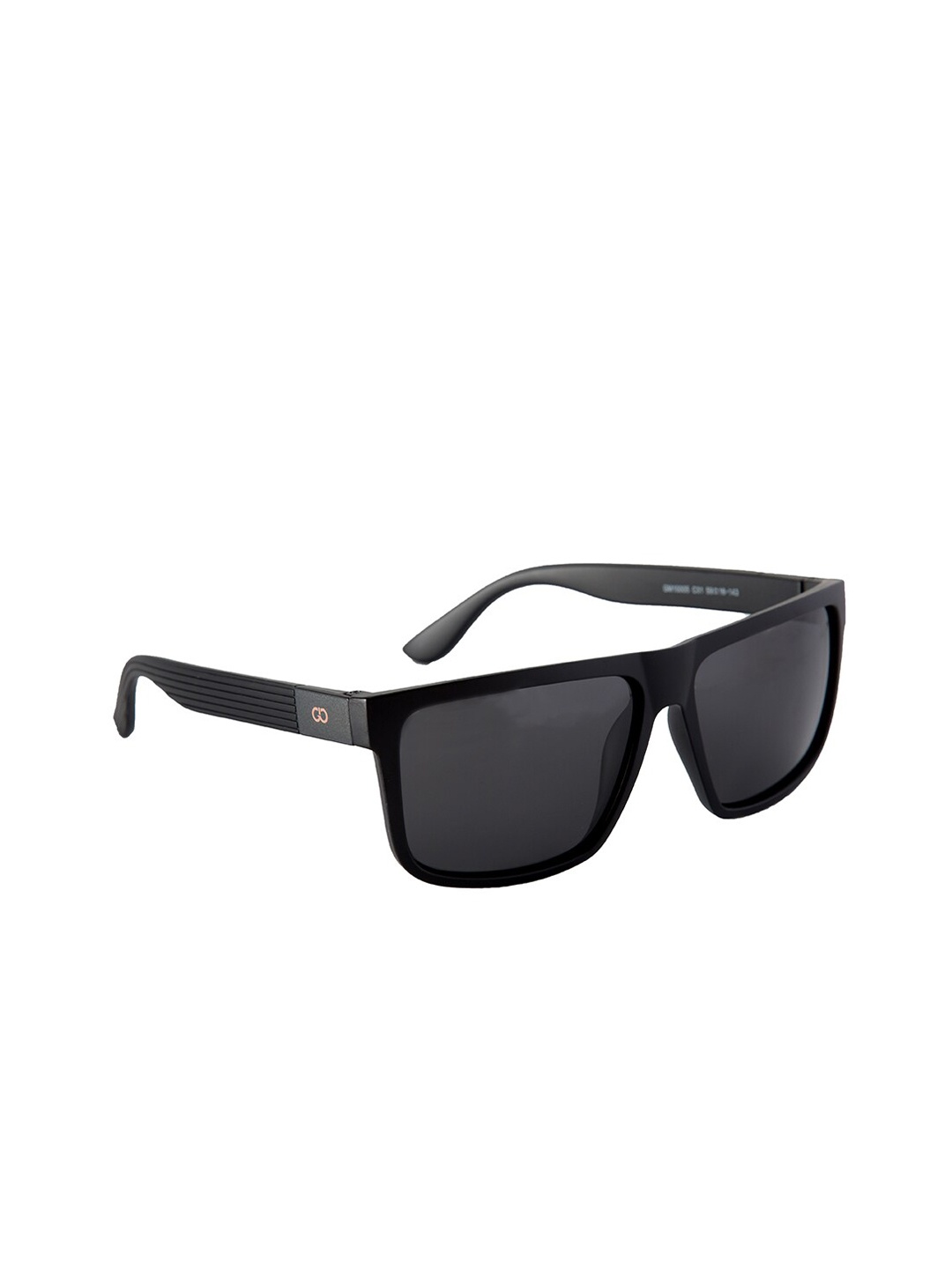 

GIO COLLECTION Men Grey Lens & Black Wayfarer Sunglasses with UV Protected Lens