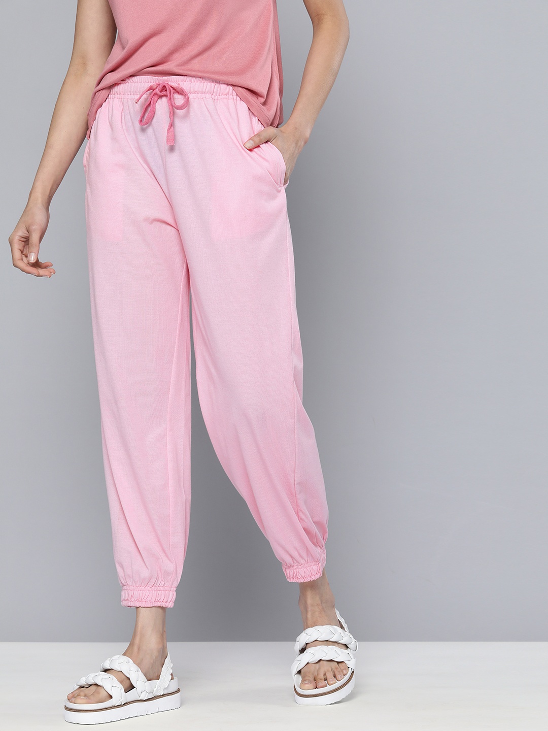 

Harvard Women Pink Solid Joggers