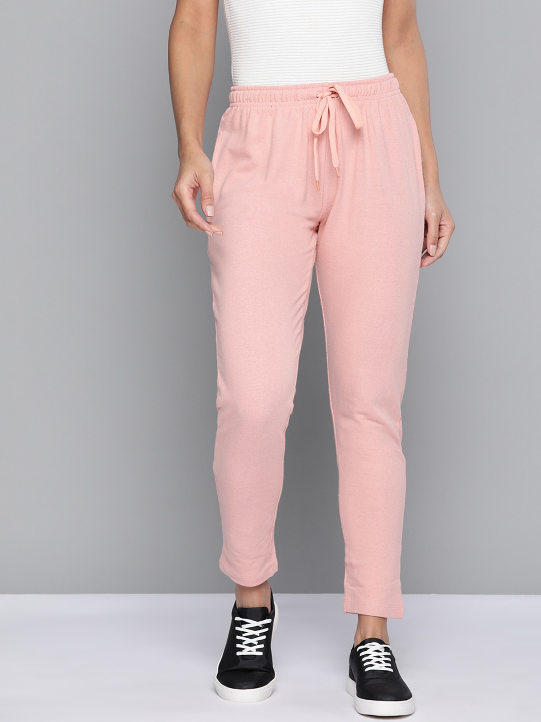 

Harvard Women Pink Pure Cotton Regular Track Pants, Rose