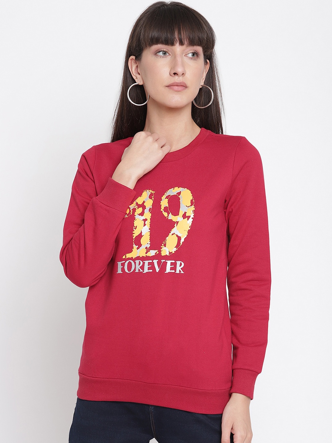 

The Vanca Women Red Printed Sweatshirt