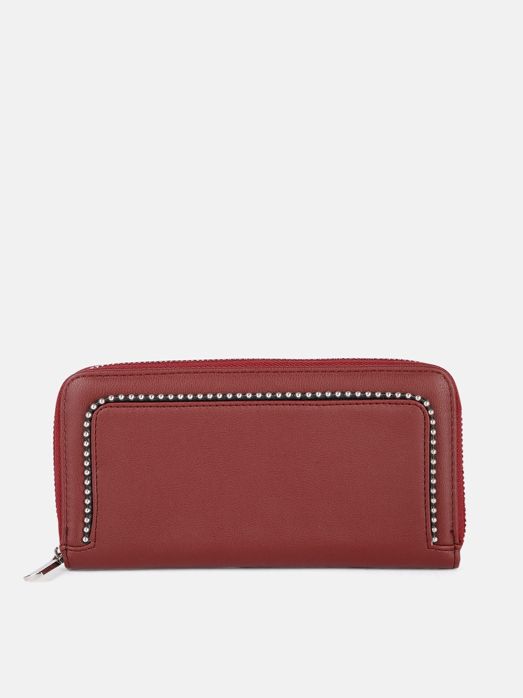 

DressBerry Women Maroon PU Zip Around Wallet