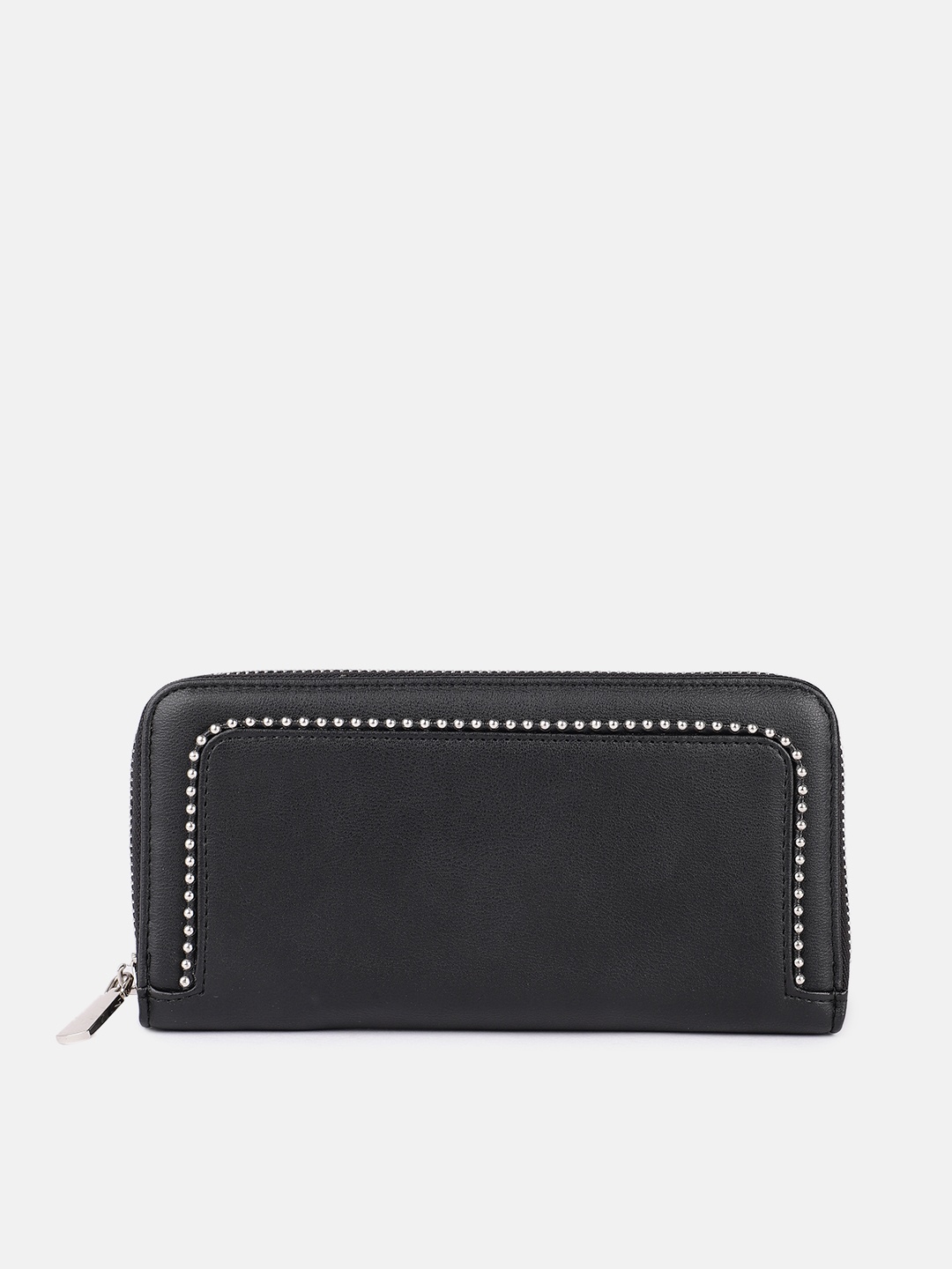 

DressBerry Women Black PU Zip Around Wallet