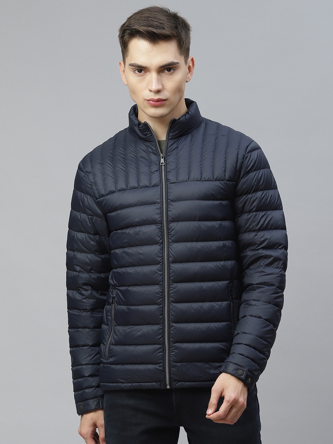 

Marks & Spencer Men Navy Blue Lightweight Puffer Jacket