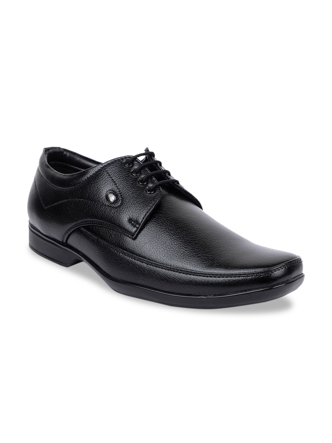 

Action Men Black Solid Synthetic Leather Formal Derbys