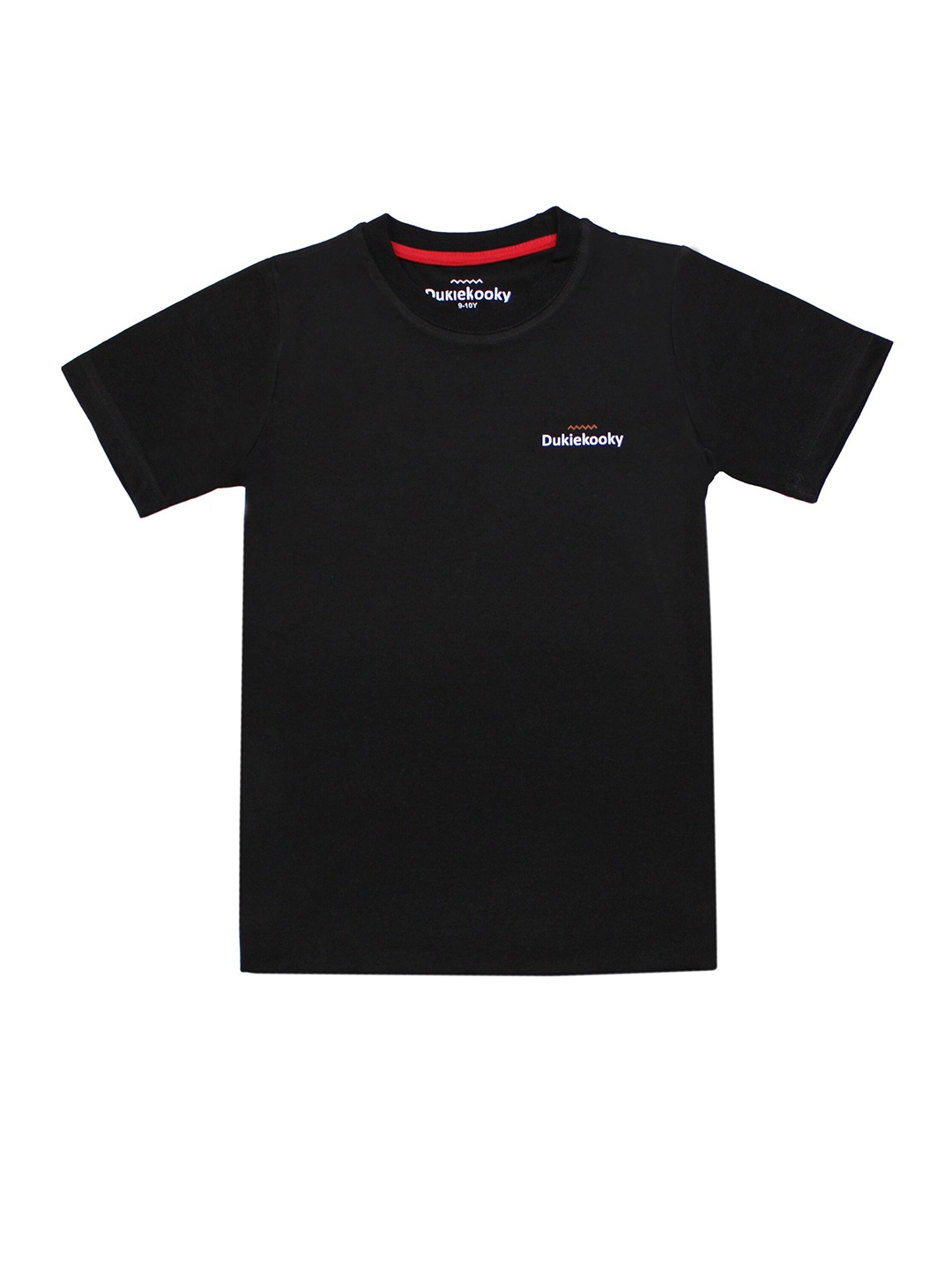 

DukieKooky Boys Black Solid Round Neck Tshirt