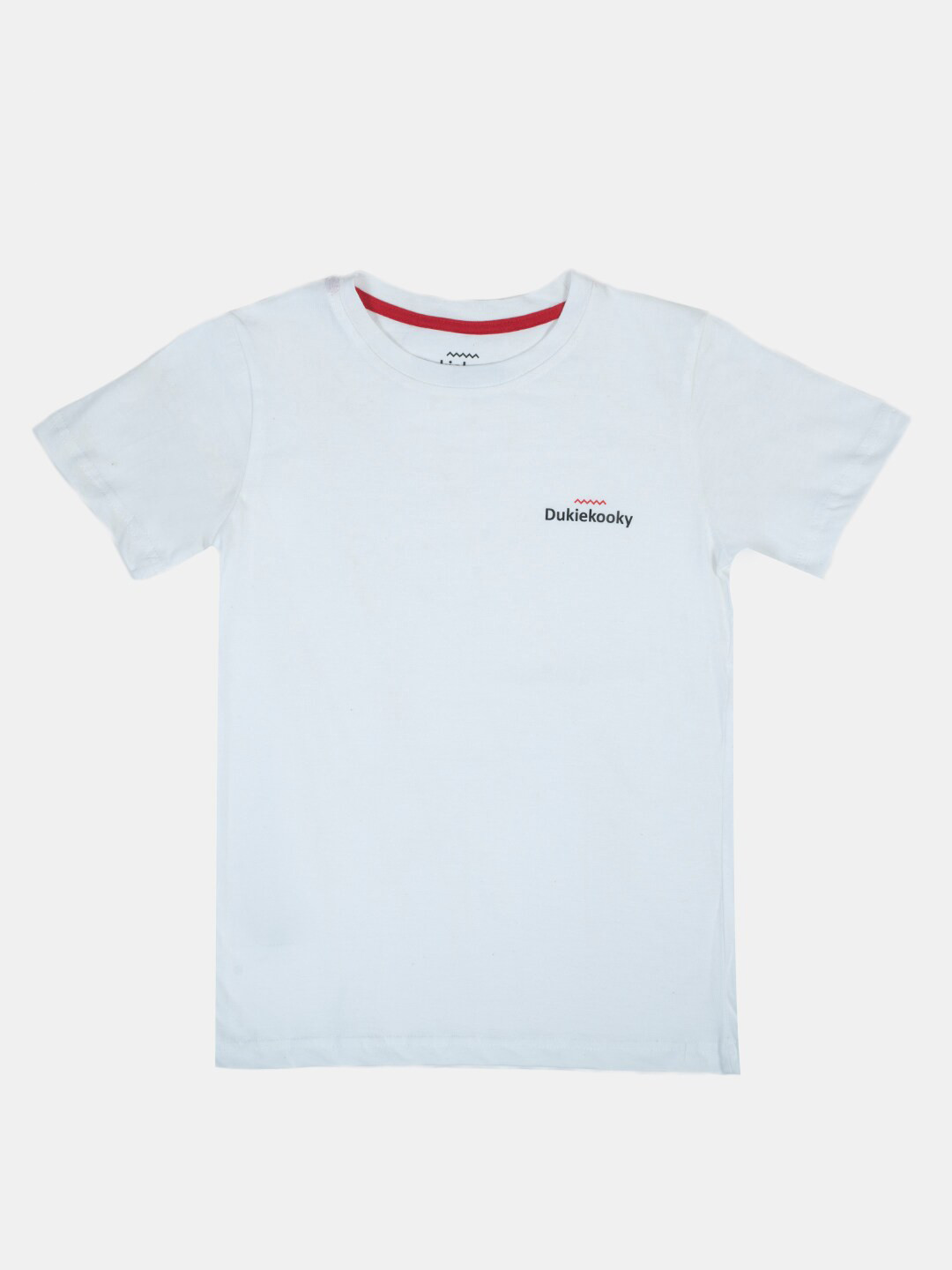 

DukieKooky Boys White Pure Cotton T-shirt
