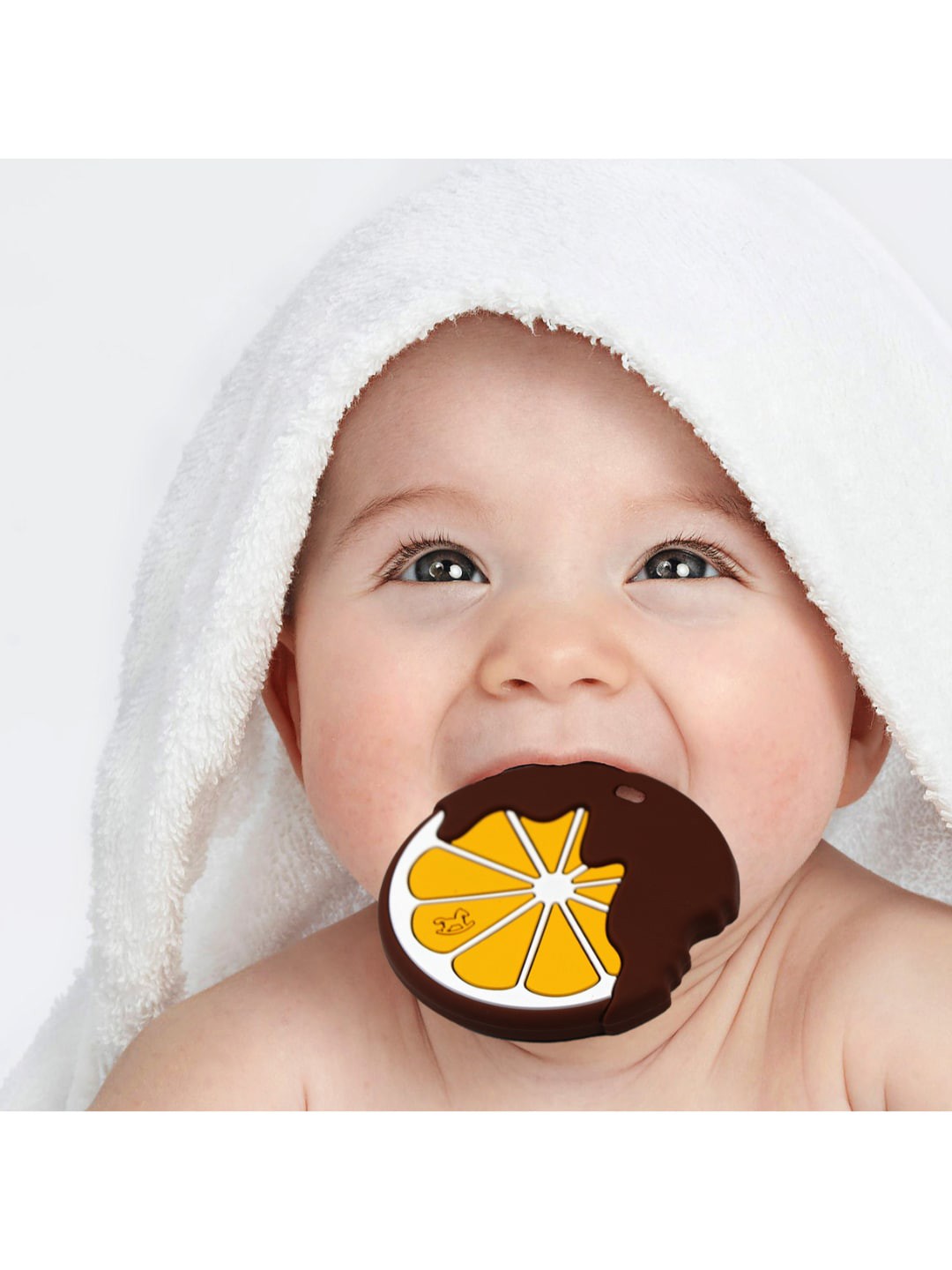 

GUCHIGU Infant Kids Brown & Orange BPA Free Silicone Teethers