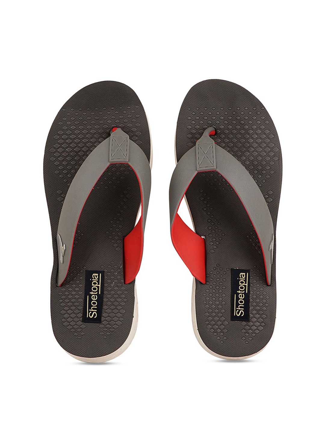 

Shoetopia Women Grey Solid Casual Thong Flip Flops