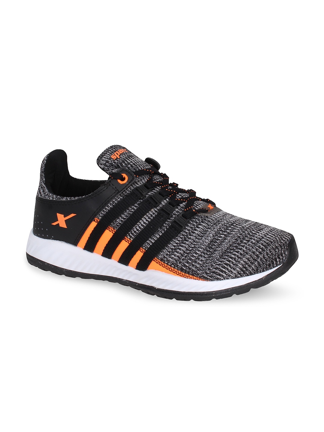 Sparx Men Black & Grey Mesh Running Shoes