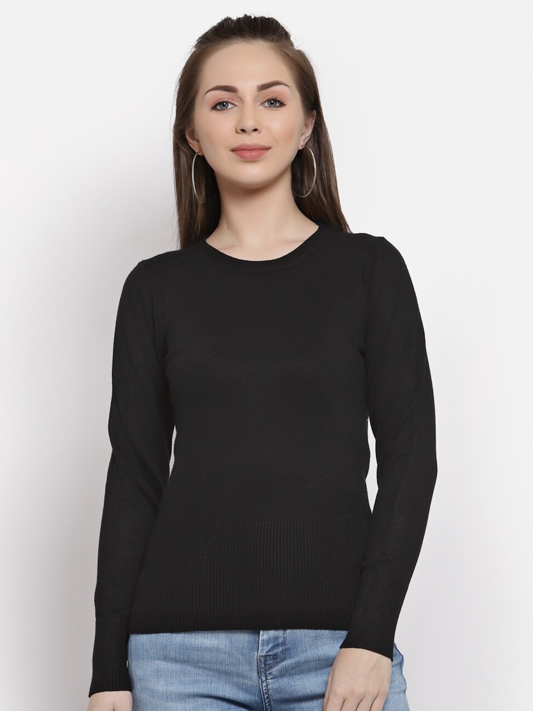 

Mafadeny Women Black Pullover