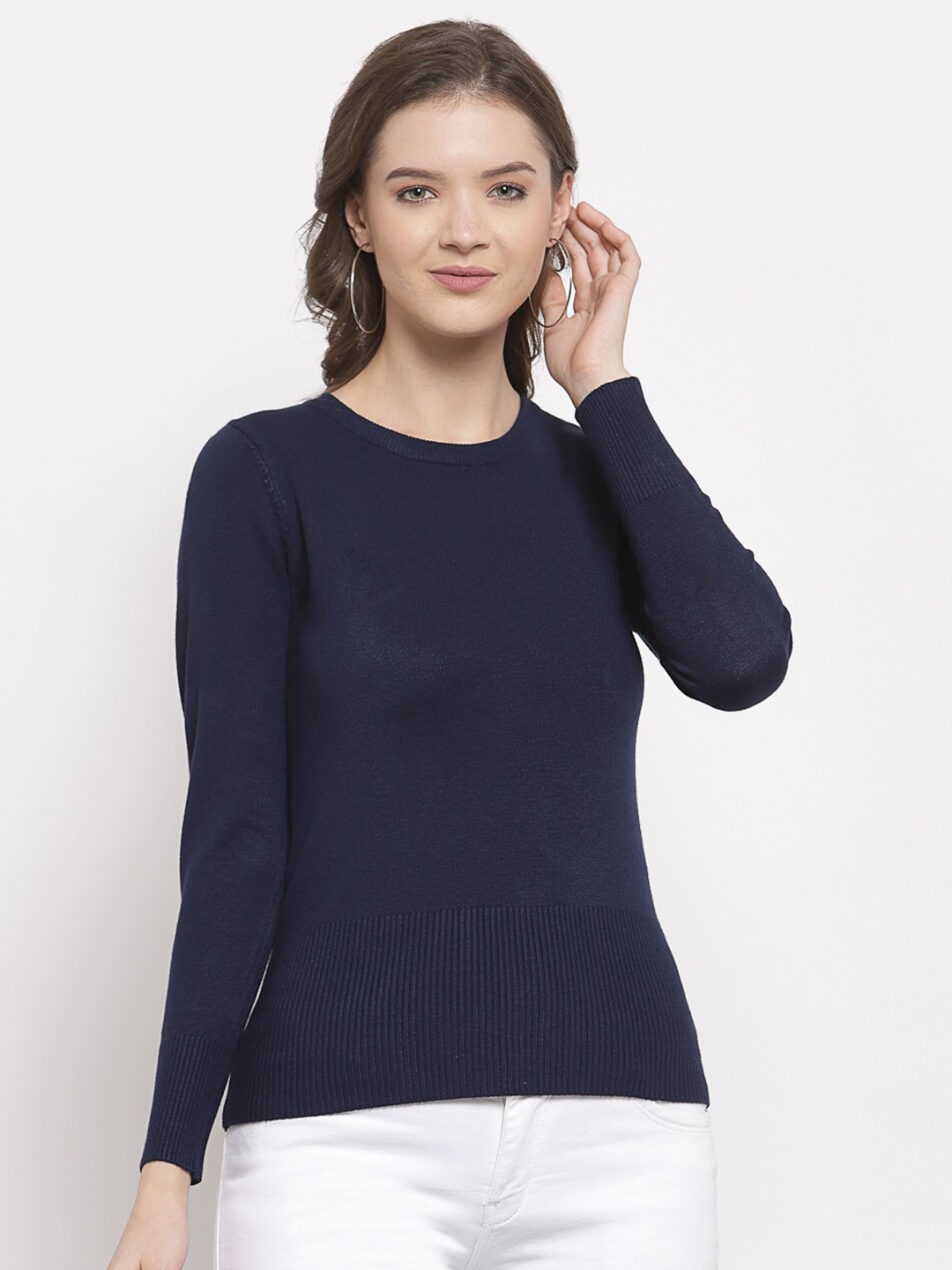 

Mafadeny Women Navy Blue Pullover