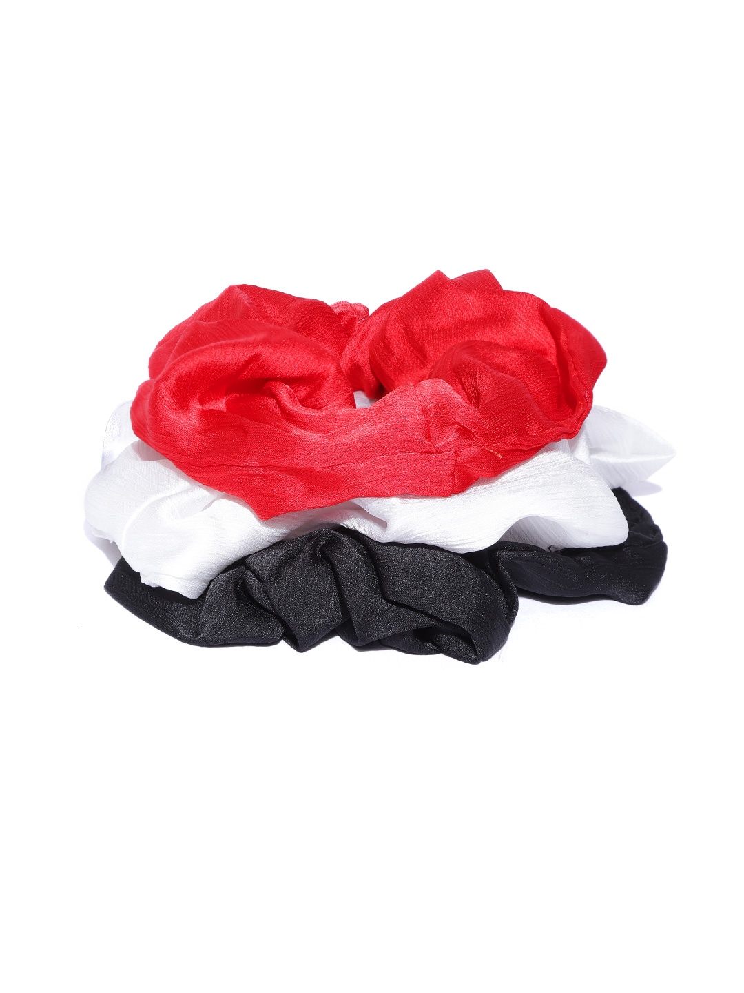 

Blueberry Women Set of 3 Satin Scrunchies, Red