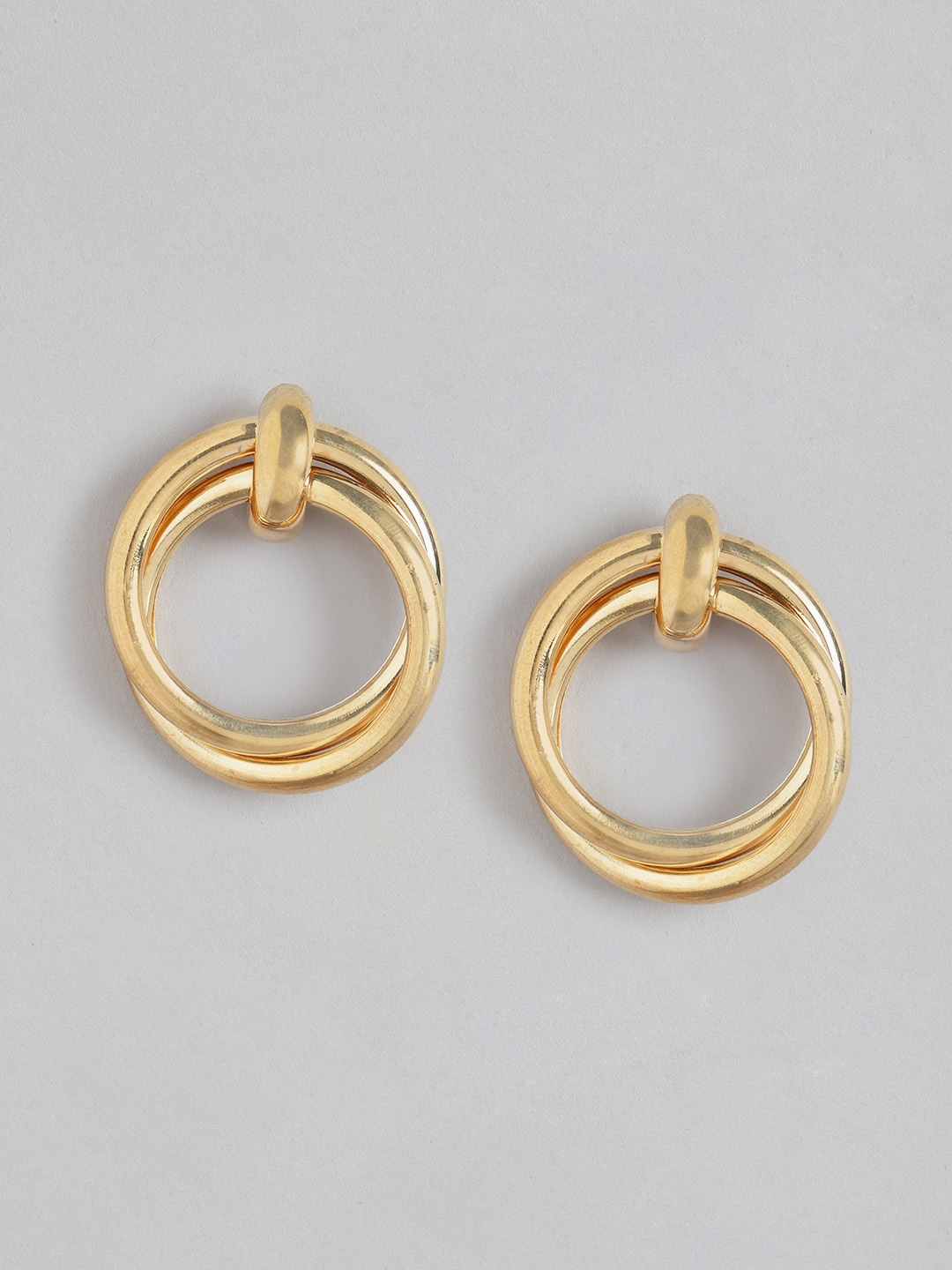 

Blueberry Gold-Plated Circular Drop Earrings