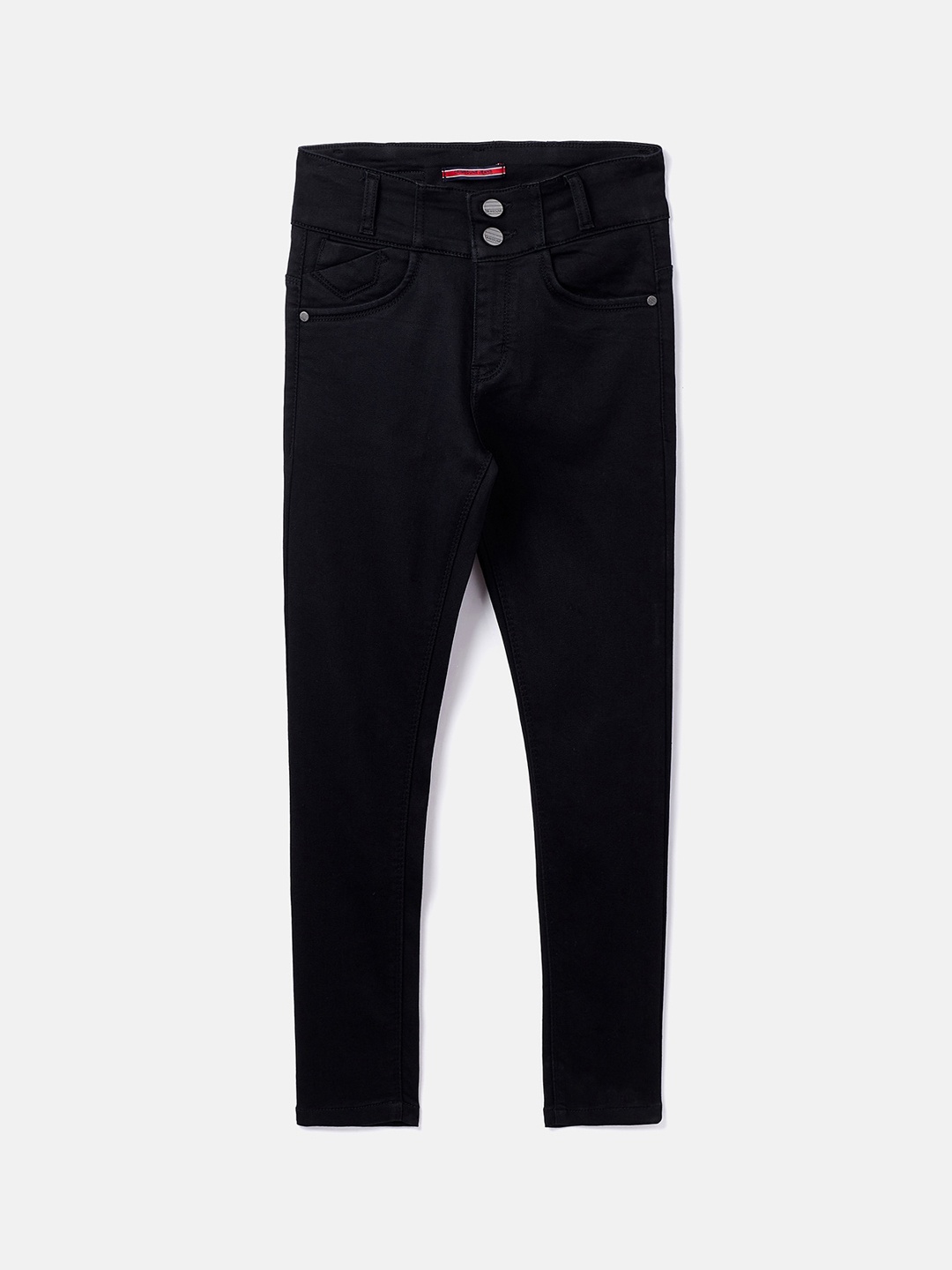 

Crimsoune Club Girls Black Slim Fit High-Rise Jeans