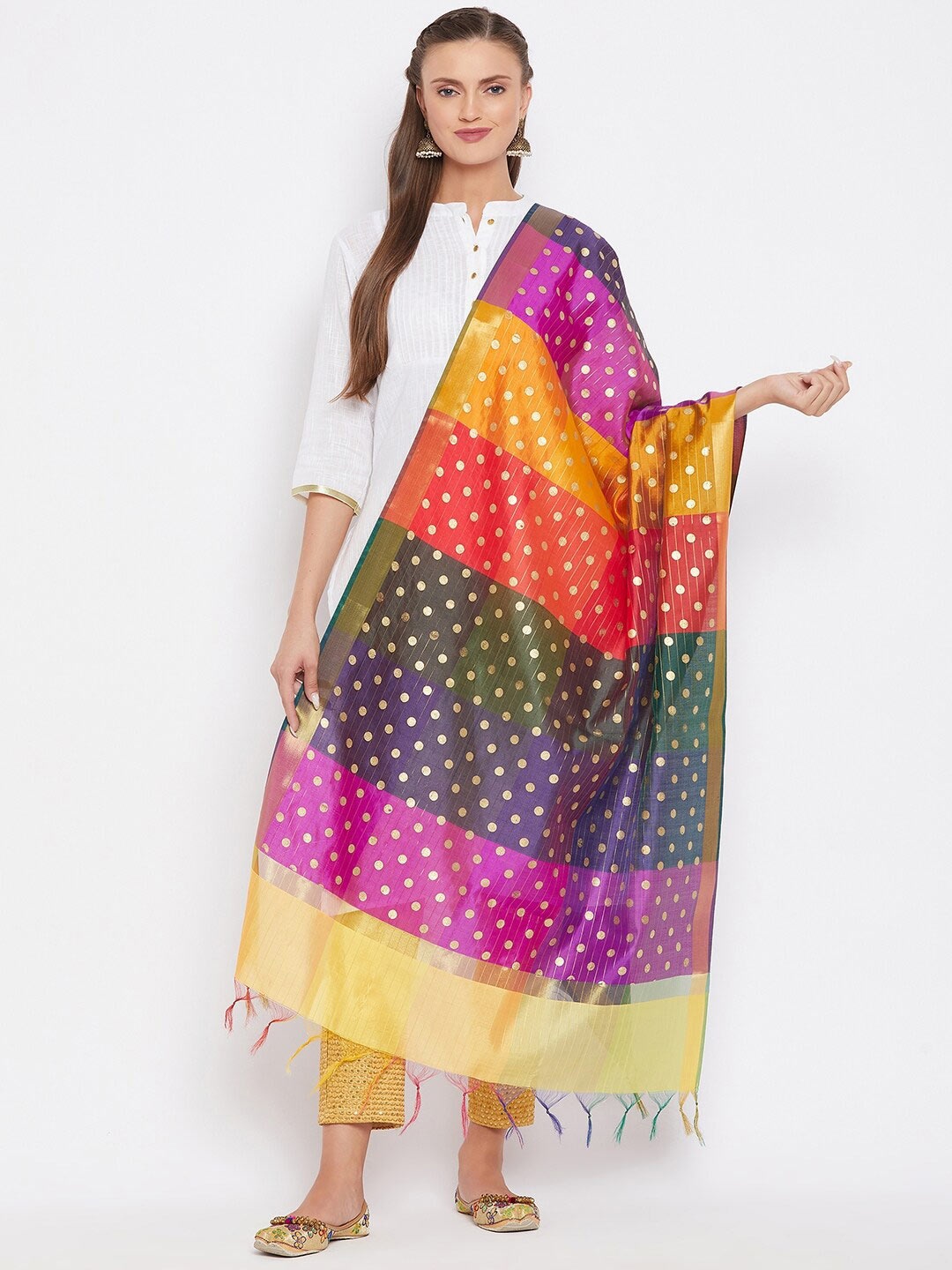 

Clora Creation Multicoloured Printed Dupatta, Multi