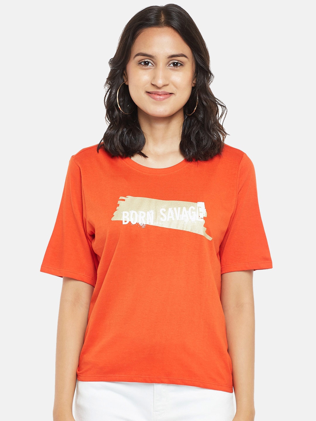 

People Women Rust Graphic Printed T-shirt