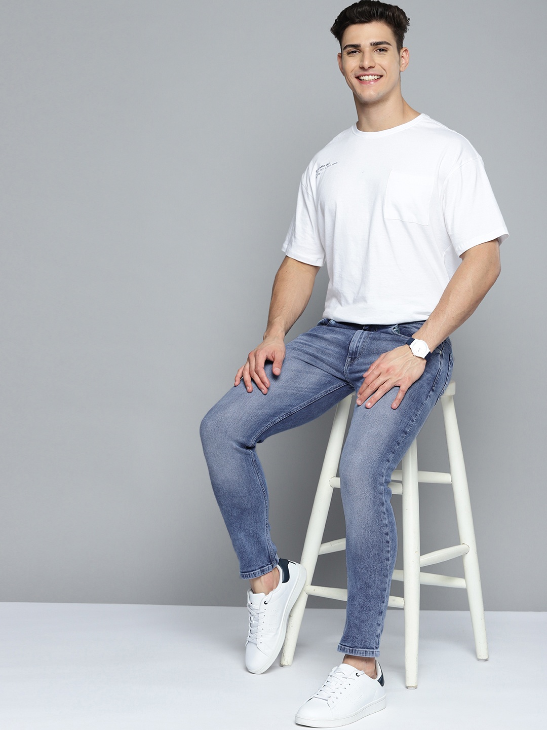 

M&H Our Water Men Blue Sustainable Skinny Fit Stretchable Jeans