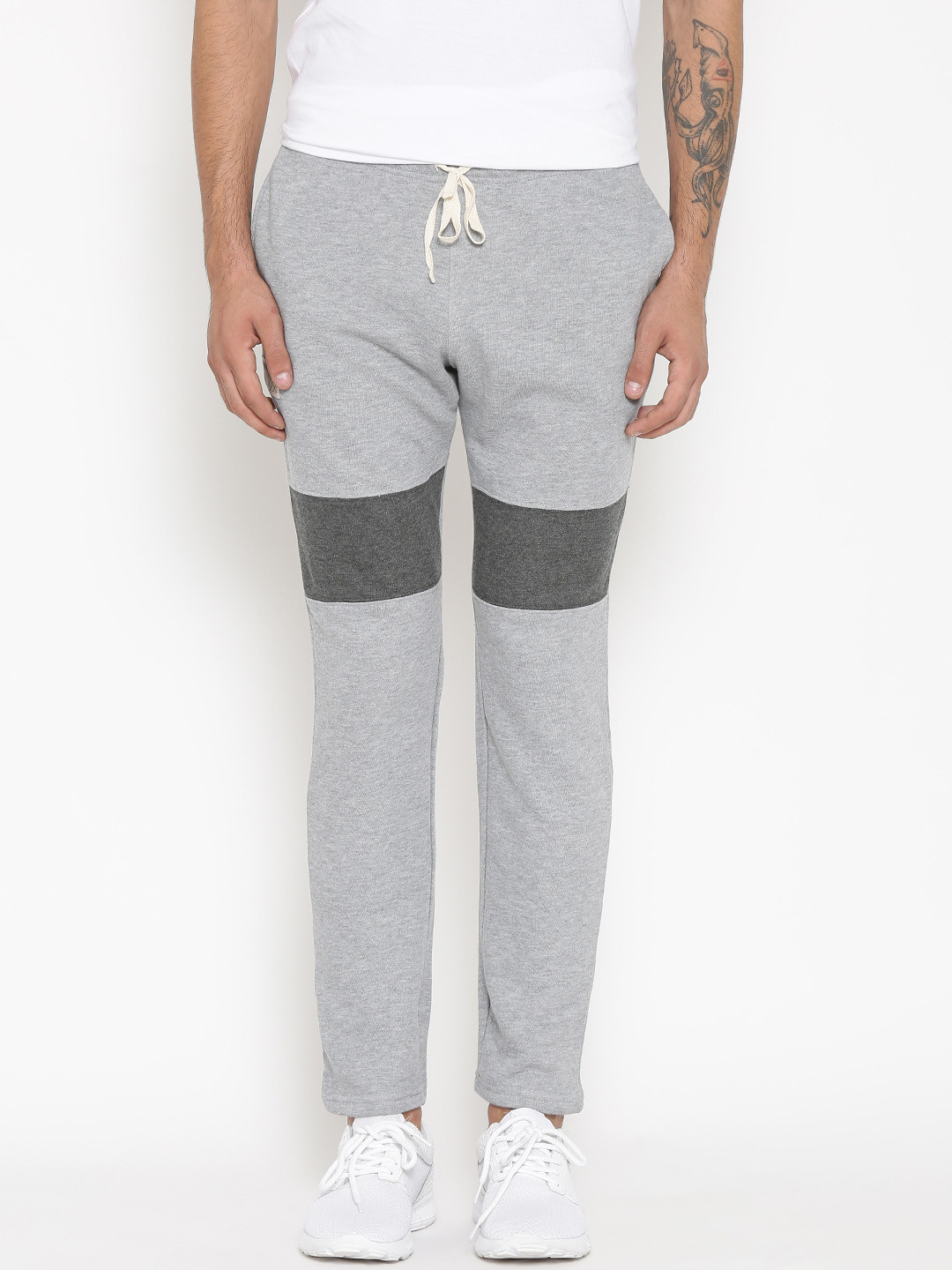 

Hubberholme Grey Melange Structured Fit Track Pants