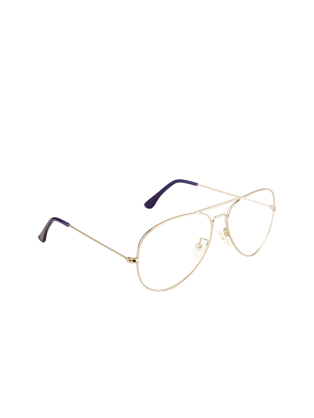 

Ted Smith Unisex Gold-Toned & Black Full Rim Aviator Frames Eyeglasses