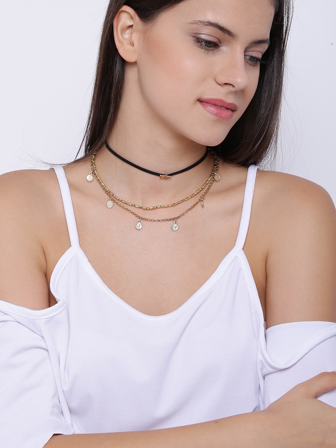 

Blueberry Set of 3 Necklaces, Gold