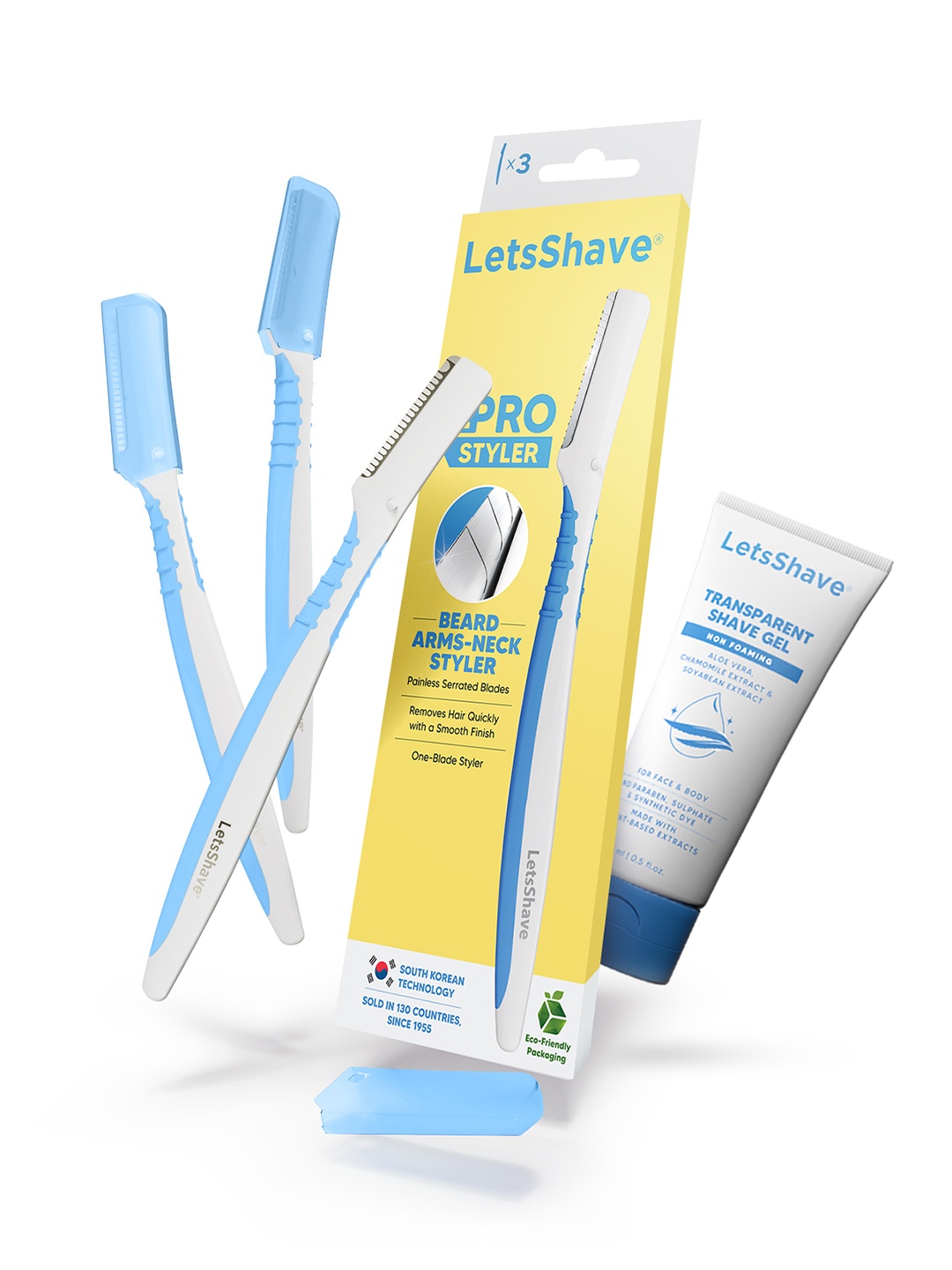 

LetsShave Mens Pro Beard Styling Kit, Blue