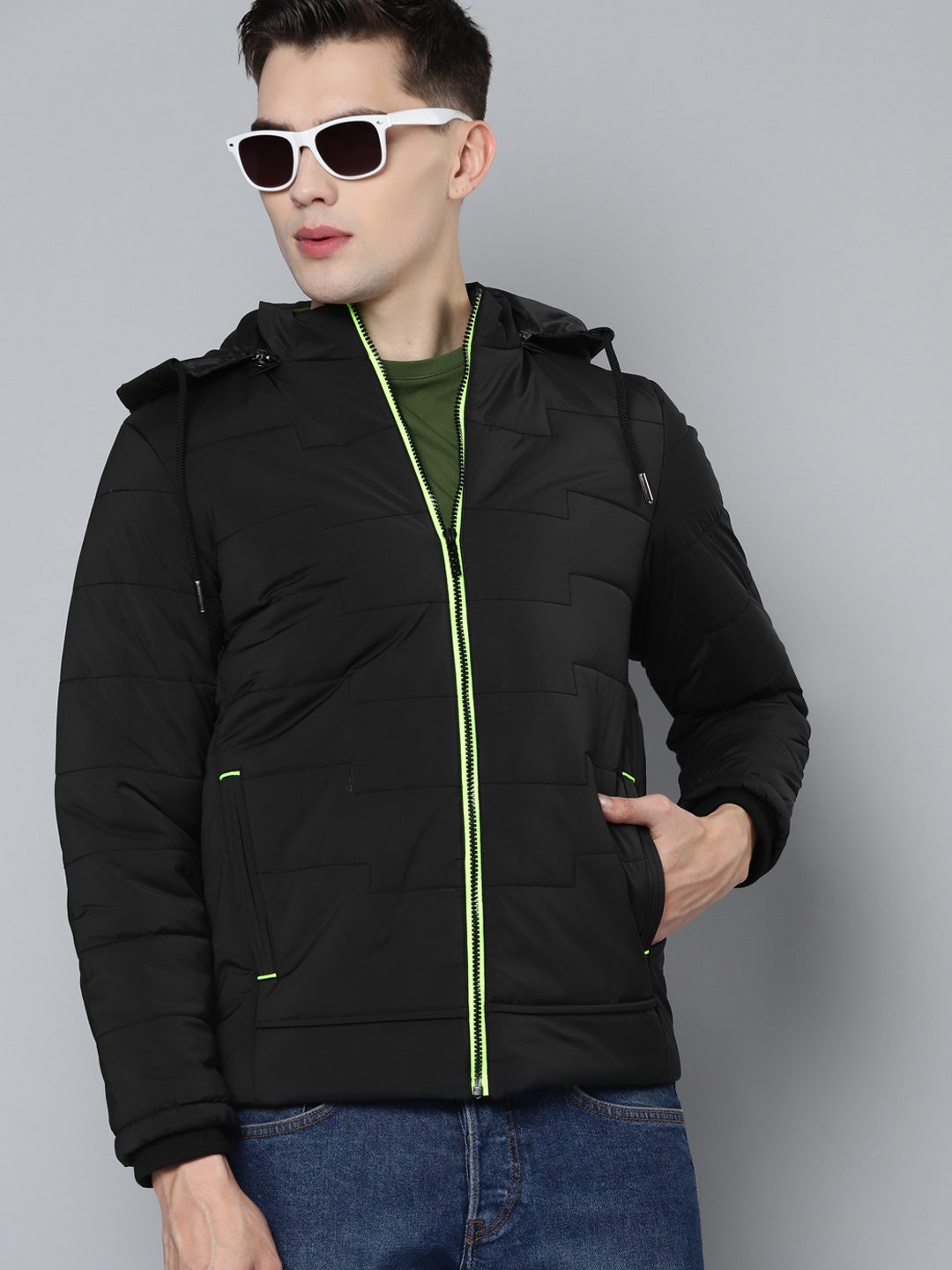 

Foreign Culture By Fort Collins Men Black & Green added Jacket