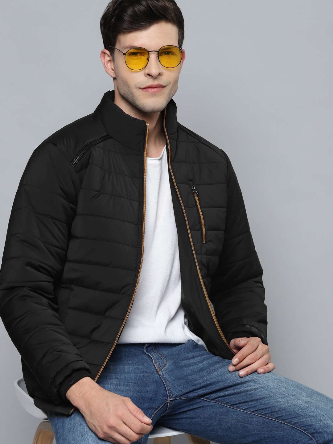 

Fort Collins Men Black Padded Jacket