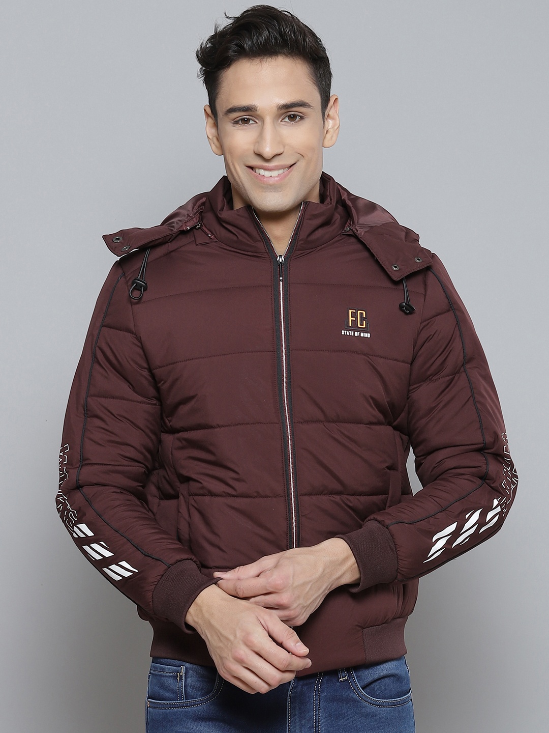

Fort Collins Men Maroon Bomber Jacket