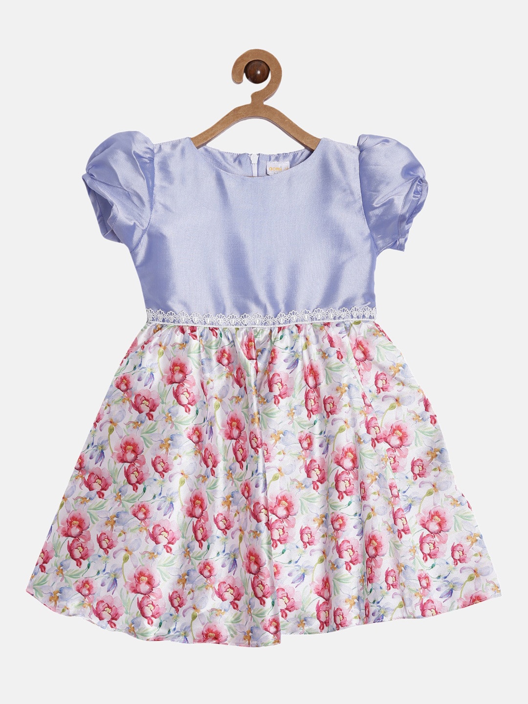 

Aomi Girls Lavender Floral Printed Dress